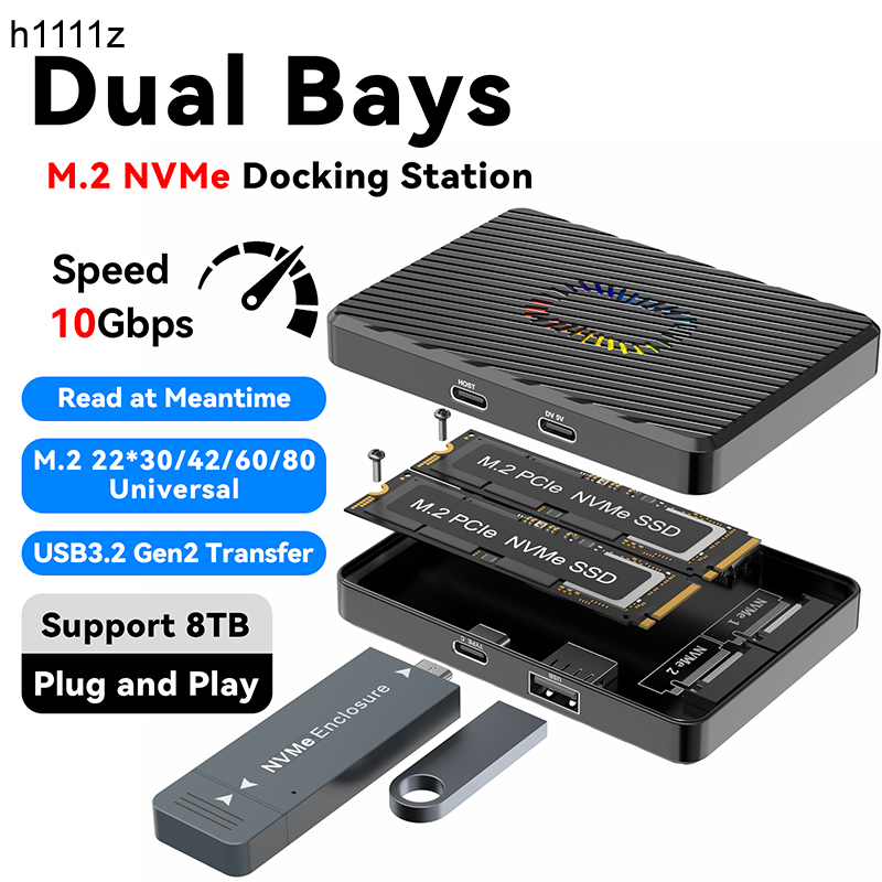 デュアルベイM.2 NVMeドッキングステーション、10Gb - 8Tb M2 Nvme Ssd のレビューと価格